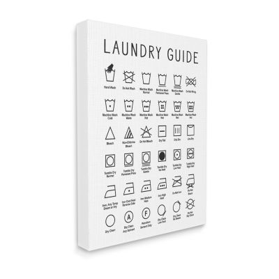 Stupell Industries Minimal Laundry Guide Canvas Art