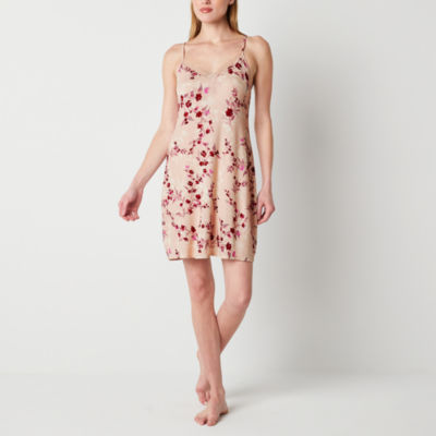 Eileen West Rose Floral Cotton Jersey Sweetheart Neck Short