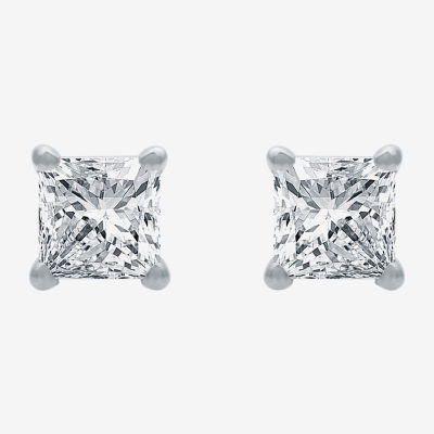 Ever Star (G / Vs2) 1/2 CT. T.W. Lab Grown White Diamond 14K White Gold Stud Earrings