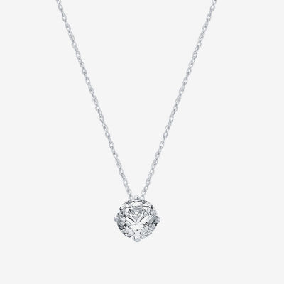 Ever Star (H-I / Si2-I1) Womens 1/2 CT. T.W. Lab Grown White Diamond 10K Gold Round Pendant Necklace