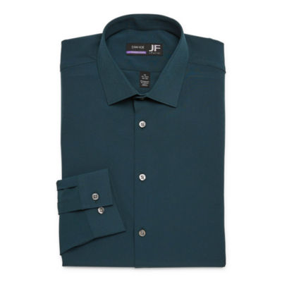 slim fit dress slacks Emerald Green Long Sleeve Muscle Fit Dress Shirt Button Down Collar – Kojo  Fit