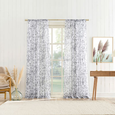 No 918 Ambree Sheer Rod Pocket Single Curtain Panel