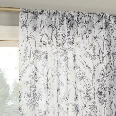 No 918 Ambree Sheer Rod Pocket Single Curtain Panel