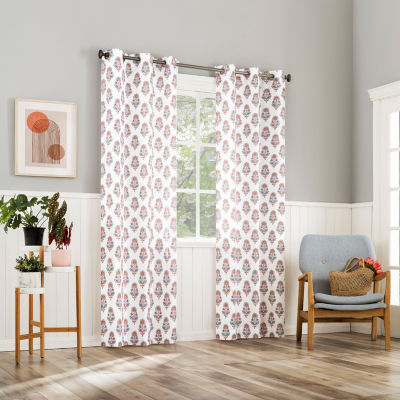 No 918 Avie Sheer Grommet Top Single Curtain Panel