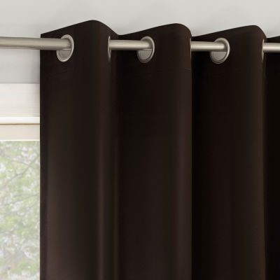 No 918 Brandon Magnetic Closure Light-Filtering Grommet Top Set of 2 Curtain Panel