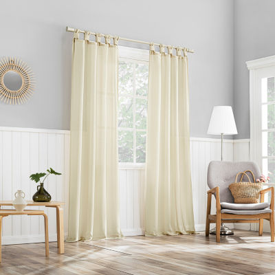 No 918 Hathaway Sheer Tab Top Single Curtain Panel