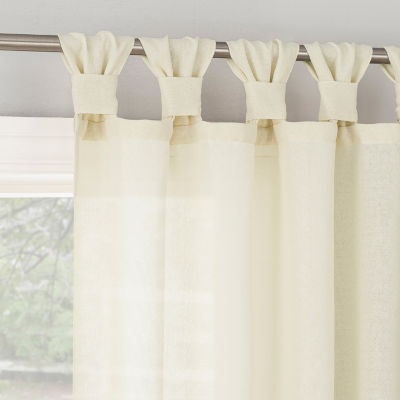 No 918 Hathaway Sheer Tab Top Single Curtain Panel