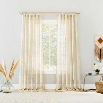 No 918 Noemi Sheer Tab Top Single Curtain Panel