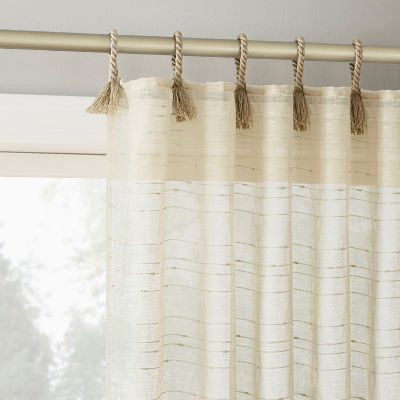 No 918 Noemi Sheer Tab Top Single Curtain Panel