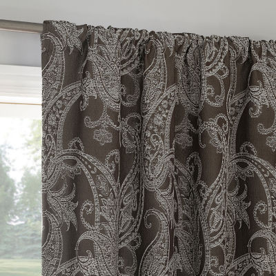 Sun Zero Pedra 100% Blackout Back Tab Single Curtain Panel