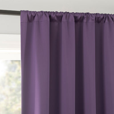 Sun Zero Rianna 100% Blackout Rod Pocket Single Curtain Panel
