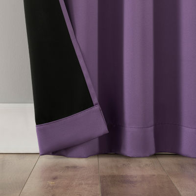 Sun Zero Rianna 100% Blackout Rod Pocket Single Curtain Panel