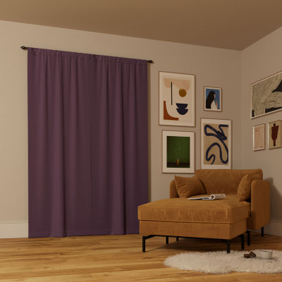 Sun Zero Rianna 100% Blackout Rod Pocket Single Curtain Panel