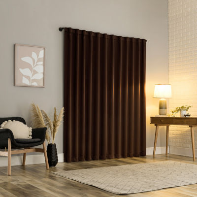 Sun Zero Aria Magnetic Closure 100% Blackout Back Tab Set of 2 Curtain Panel