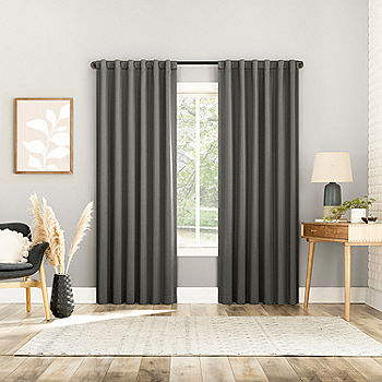 Sun Zero Aria Magnetic Closure 100 Blackout Back Tab Set Of 2 Curtain Panel Jcpenney