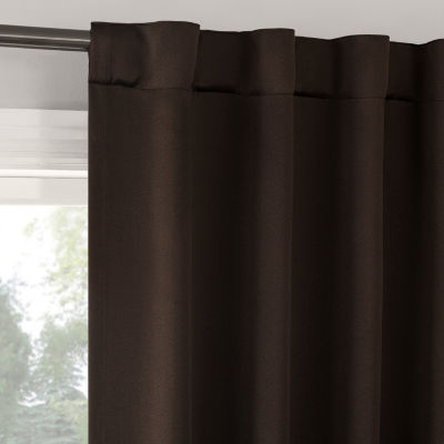 Sun Zero Aria Magnetic Closure 100% Blackout Back Tab Set of 2 Curtain Panel