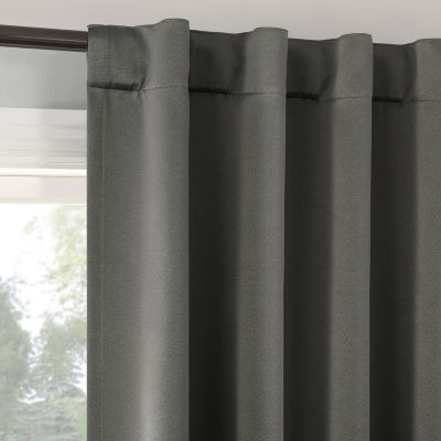 Sun Zero Aria Magnetic Closure Back Tab 100% Blackout Set of 2 Curtain Panel