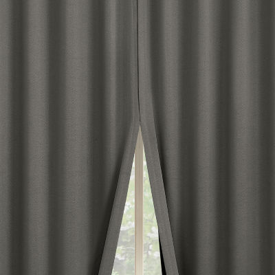Sun Zero Aria Magnetic Closure Back Tab 100% Blackout Set of 2 Curtain Panel