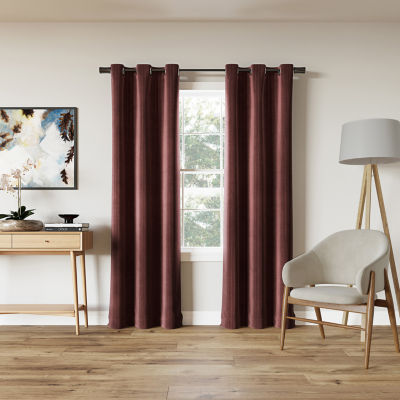 Sun Zero Cascade Grommet Top Blackout Single Curtain Panel