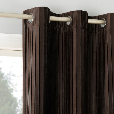 Sun Zero Cascade Grommet Top Blackout Single Curtain Panels