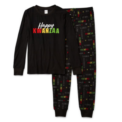 Hope & Wonder Little Big Unisex 2-pc.Kwanzaa Pajama Set