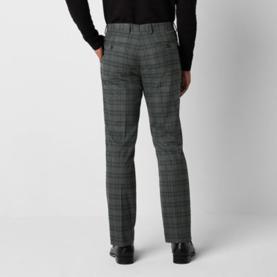 JF J.Ferrar Ultra Comfort Mens Checked Stretch Fabric Slim Fit Suit ...