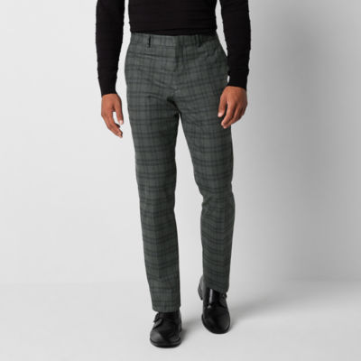 Skinny Fit Stretch Suit Pants in Charcoal