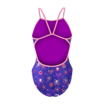 Dolfin Womens Hearts One Piece Swimsuit Juniors