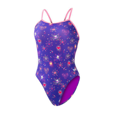 Dolfin Womens Hearts One Piece Swimsuit Juniors