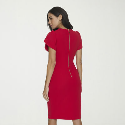 Marc New York Womens Short Sleeve Sheath Dress