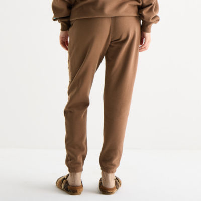 Cinnamoroll Jogger Womens Juniors Cinched High Rise Hello Kitty Fleece Jogger Pant