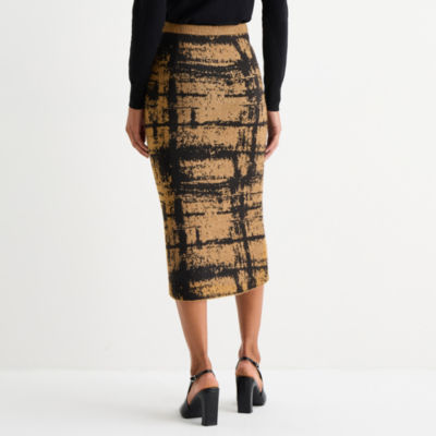 Worthington Womens Midi A-Line Skirt