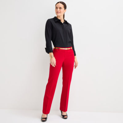 Liz Claiborne Audra Tailored Womens Straight Mid Rise Trouser