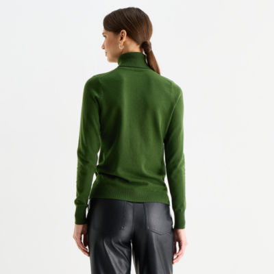 Worthington Womens Turtleneck Long Sleeve Pullover Sweater