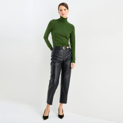 Worthington Womens Turtleneck Long Sleeve Pullover Sweater