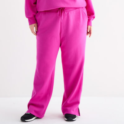 Xersion Womens Super Soft Fleece Straight Leg Sweatpant Plus