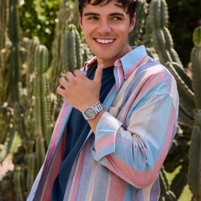 Citizen Zenshin Mens Silver Tone Bracelet Watch Aw0130-85x, Color