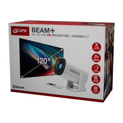 GPX 720p Projector and Screen Bundle, Color: White - JCPenney