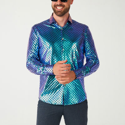 Opposuits Fancy Fish Mens Regular Fit Long Sleeve Dress Shirt