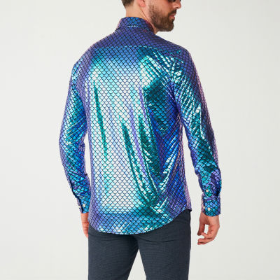 Opposuits Fancy Fish Mens Regular Fit Long Sleeve Dress Shirt
