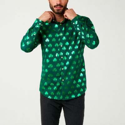 Opposuits Shiny Shamrock Mens Long Sleeve Dress Shirt