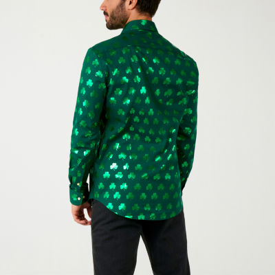 Opposuits Shiny Shamrock Mens Long Sleeve Dress Shirt