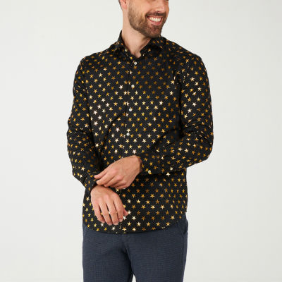 Opposuits Shiny Polka Dot Mens Long Sleeve Dress Shirt