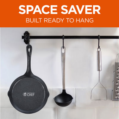 Commercial Chef Cast Iron 3-Piece Skillet