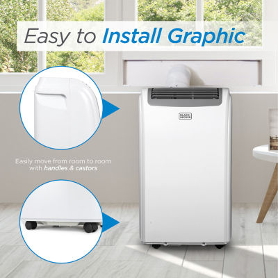 Black+Decker 12000 Btu Portable Air Conditioner With Remote Control White