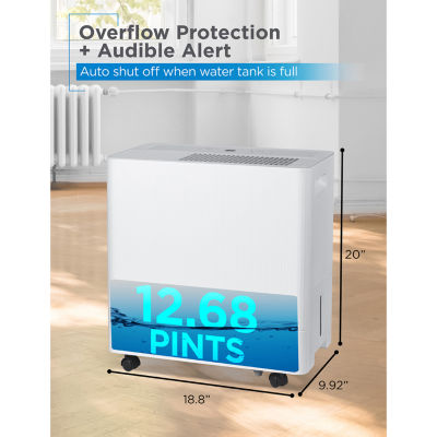 Black+Decker 4500 Sq Ft Dehumidifier With Built-In Drain Pump For Large Spaces Energy Star Digital BD50PMWSA