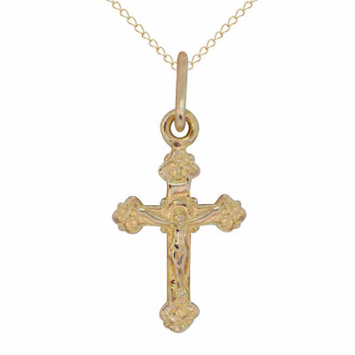 Unisex Adult 14K Gold Cross Pendant Necklace JCPenney