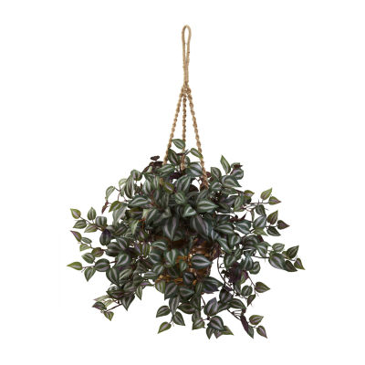 Nearly Natural Wandering Jew Hanging Basket Artificial Plant