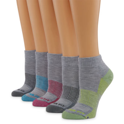 Copper Fit 5 Pair Quarter Socks Womens