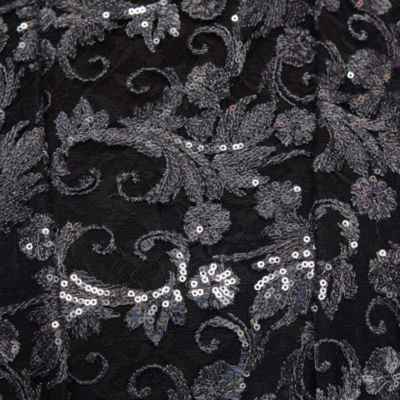Maya Brooke 3/4 Sleeve Sequin Jacket Dress